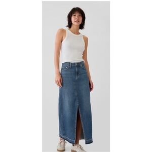 Gap Denim A-Line Icon Maxi Skirt Size 10 NWOT